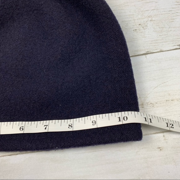 Solar Navy Blue Wool Winter Hat - Picture 7 of 8